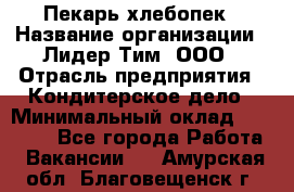 Пекарь-хлебопек › Название организации ­ Лидер Тим, ООО › Отрасль предприятия ­ Кондитерское дело › Минимальный оклад ­ 29 000 - Все города Работа » Вакансии   . Амурская обл.,Благовещенск г.